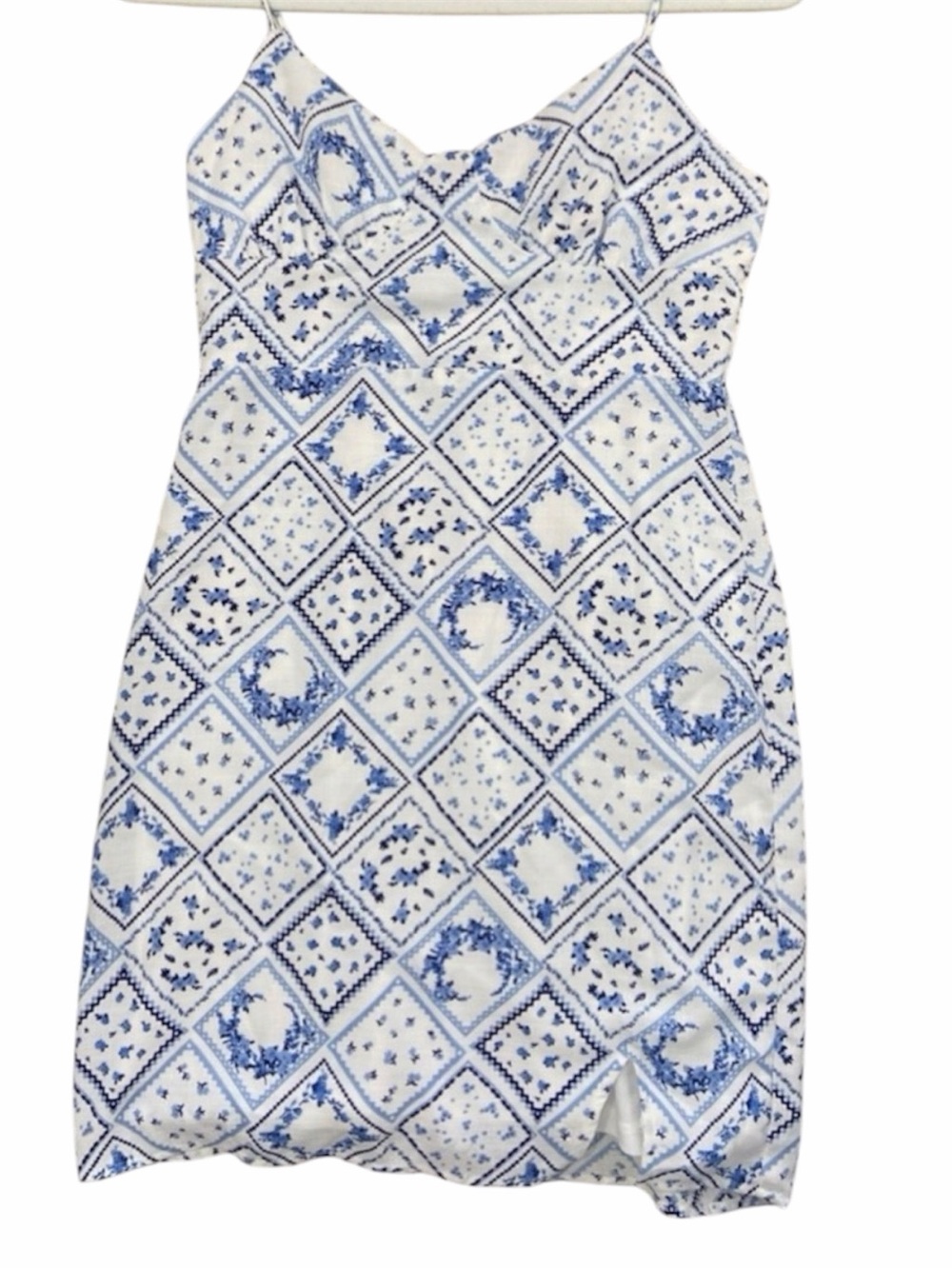 Altar’d State Blue & White Tile Print Dress